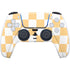 Yellow and White Checkerboard PS5 Controller Skin